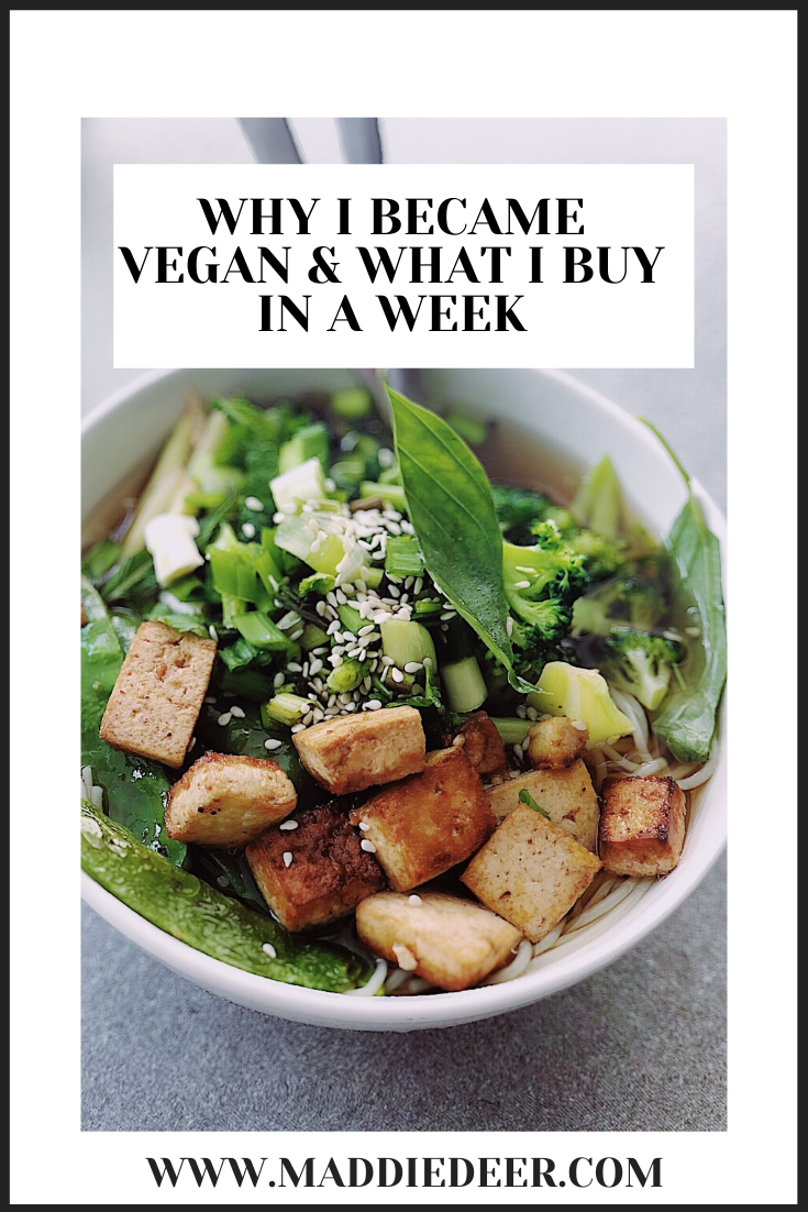 Why I became vegan and what I buy in a week