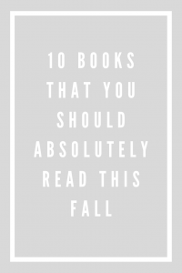 10 Books to read this fall