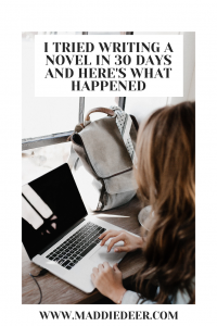 I tried writing a novel in 30 days