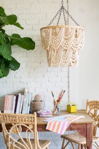 bead chandelier